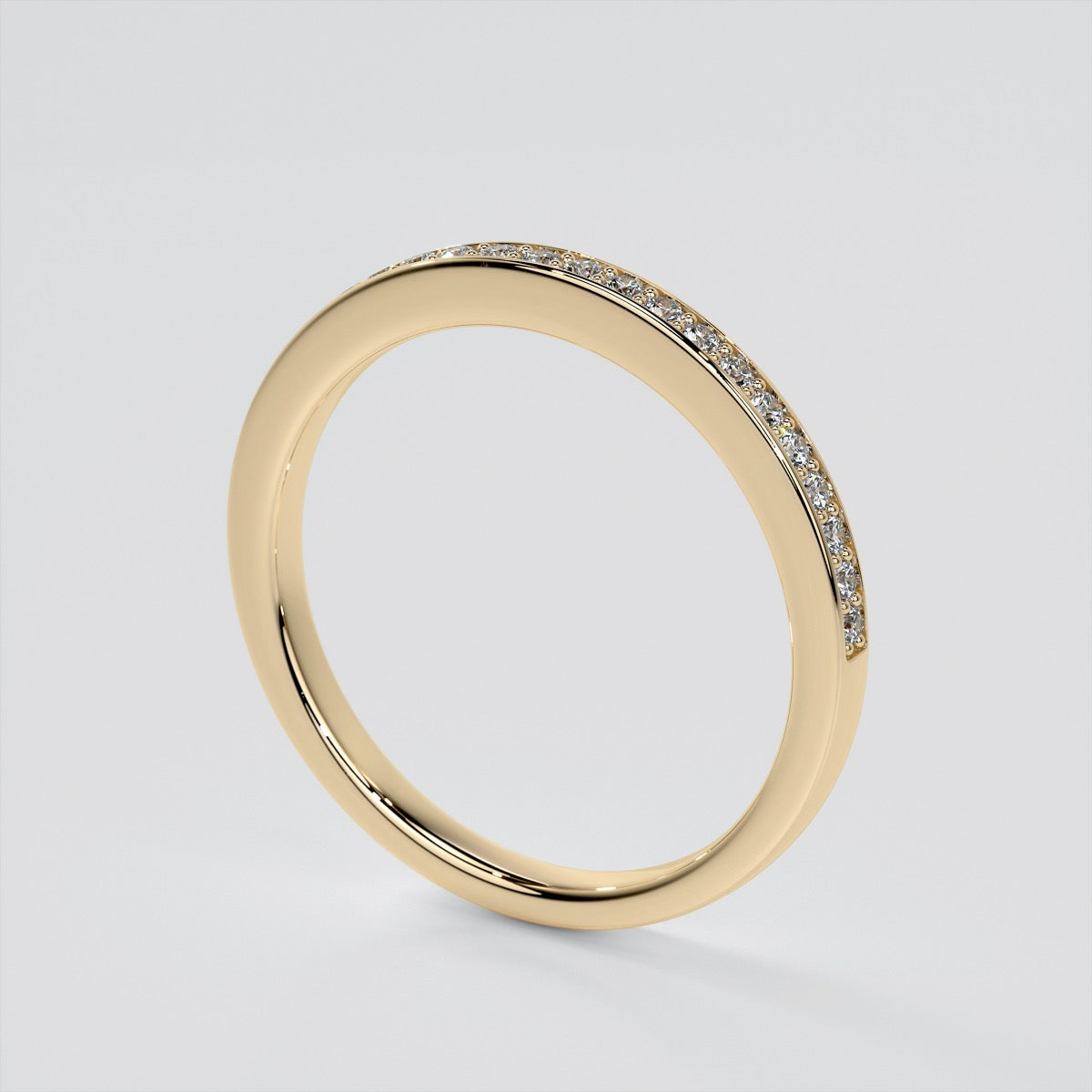 Lab Grown Diamond Round Cut Pavé Style Halo Engagement Ring