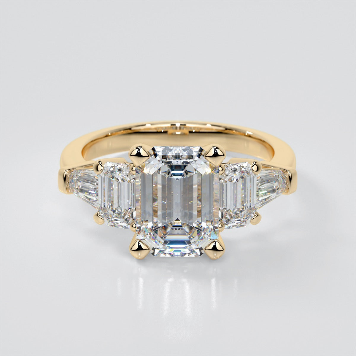 Emerald Cut Five-Stone Engagement Ring