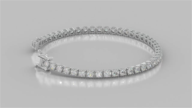 Classic Round Cut Tennis Bracelet in 14k Gold