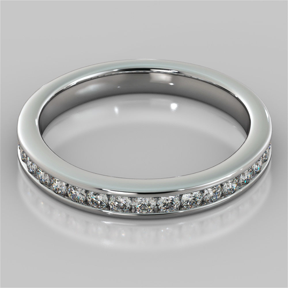 Round Cut Cathedral Wedding Set With 2 Matching Bands
