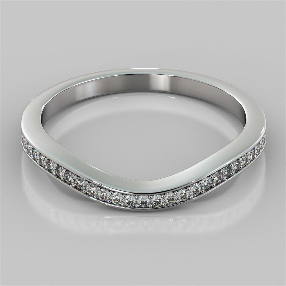 Princess Cut Three Stone Engagement Ring With Trapezoids