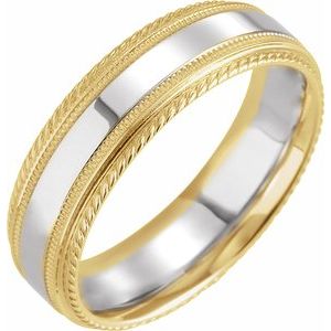 6 mm Rope Edge Band with Milgrain