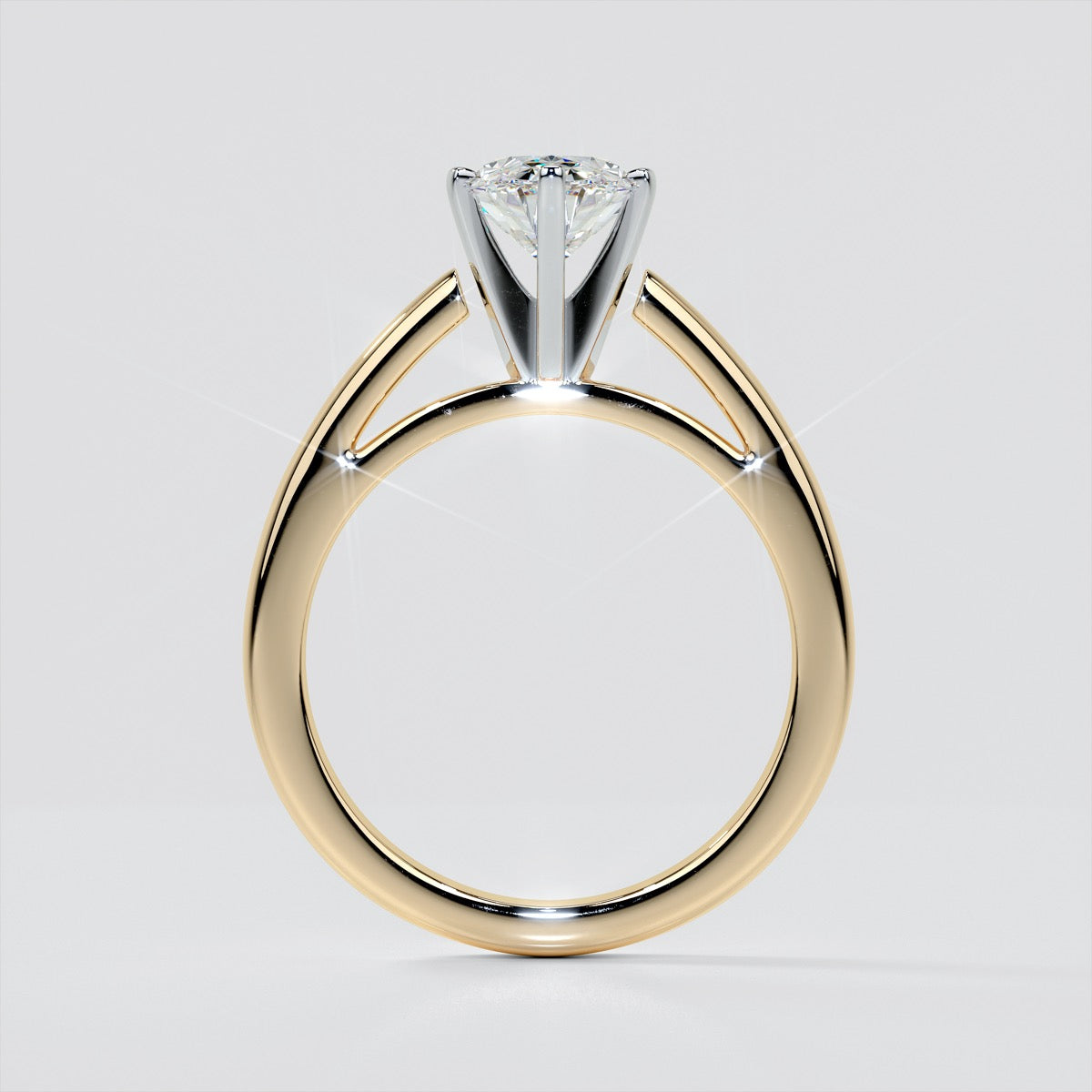 Oval Cut Cathedral Style Engagement Ring