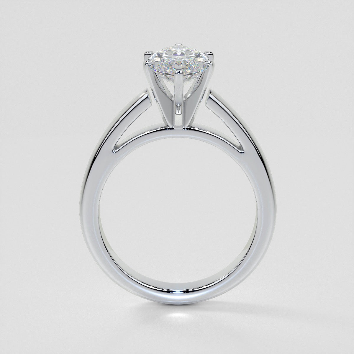 5.0Ct Lab Grown Diamond Marquise Cut Cathedral Style Engagement Ring VS1 -G Color