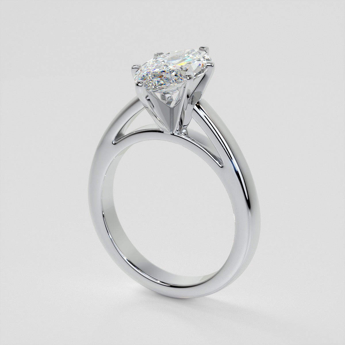 5.0Ct Lab Grown Diamond Marquise Cut Cathedral Style Engagement Ring VS1 -G Color