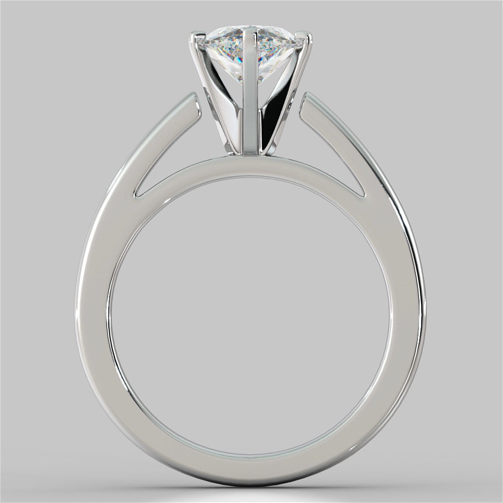 Marquise Cut Cathedral Style Engagement Ring