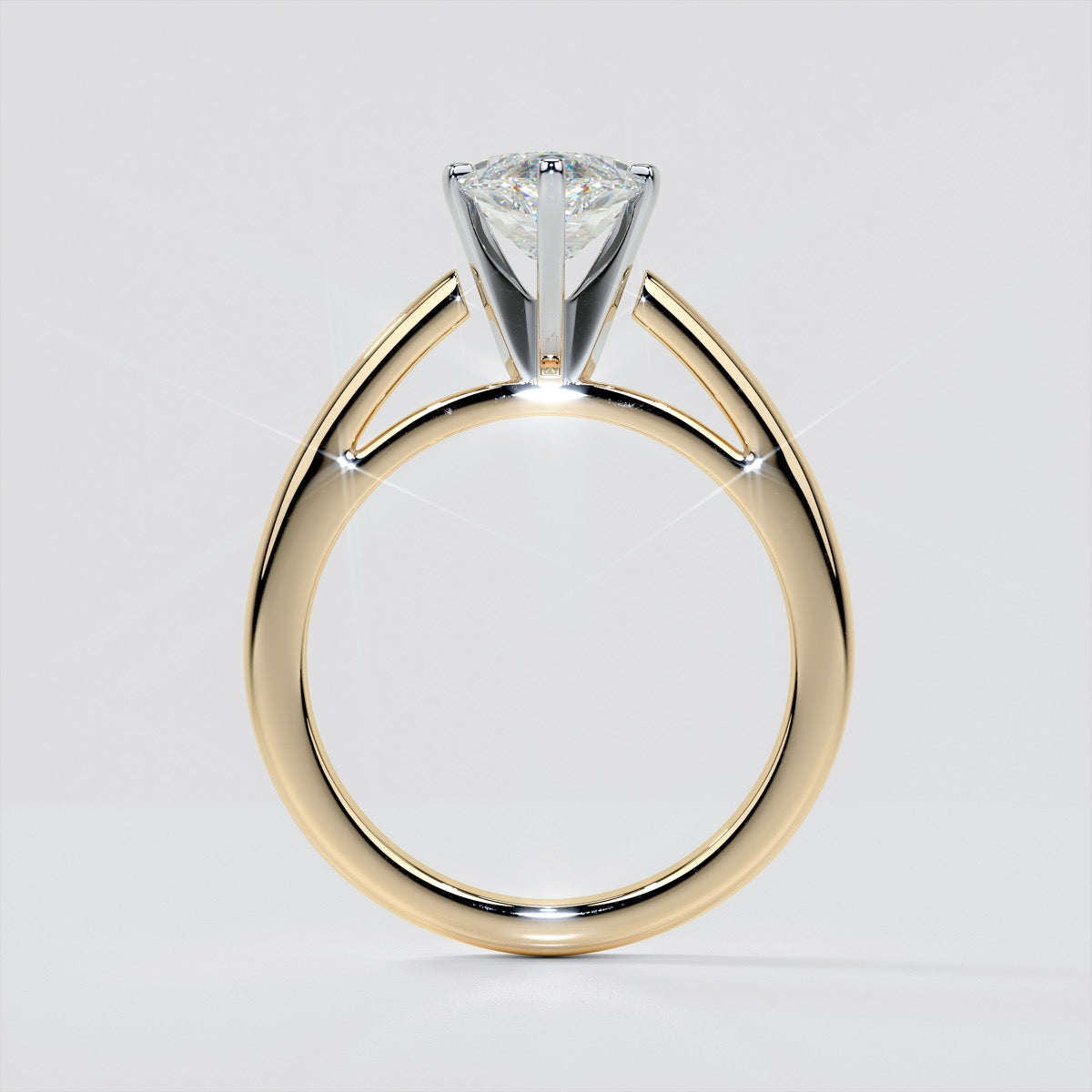 Marquise Cut Cathedral Style Engagement Ring