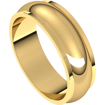 Stepped Edge Standard Fit Half Round Band