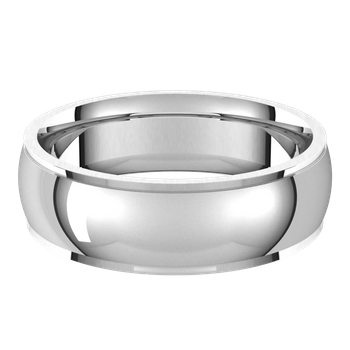 Standard Weight Stepped Edge Comfort Fit Half Round Band