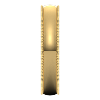 Lightweight Milgrain Standard Fit Half Round Band