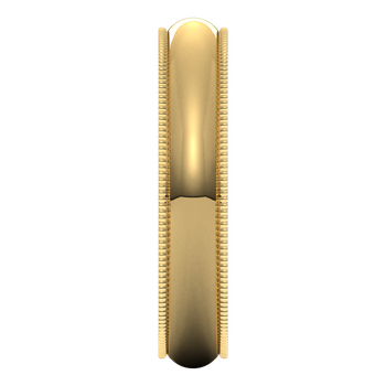 Milgrain Comfort Fit Half Round Band