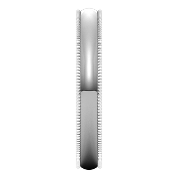 Lightweight Milgrain Comfort Fit Half Round Band
