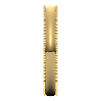 Lightweight Milgrain Comfort Fit Half Round Band