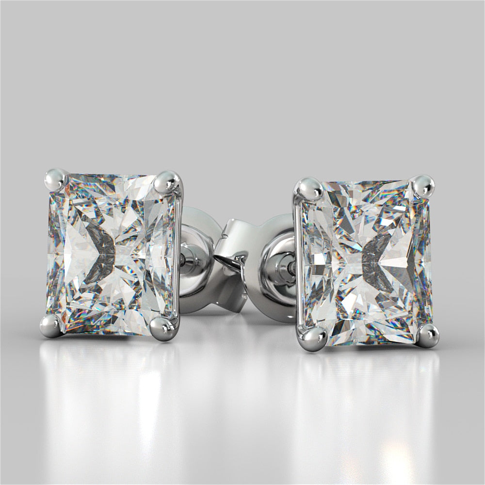 Lab Grown Diamond Radiant Cut Stud Earring – Sold as a Pair