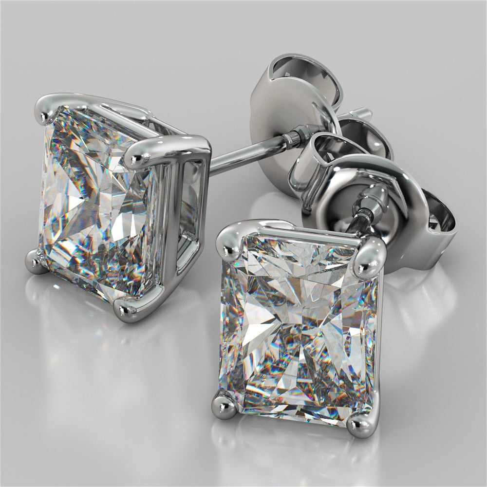 Lab Grown Diamond Radiant Cut Stud Earring – Sold as a Pair
