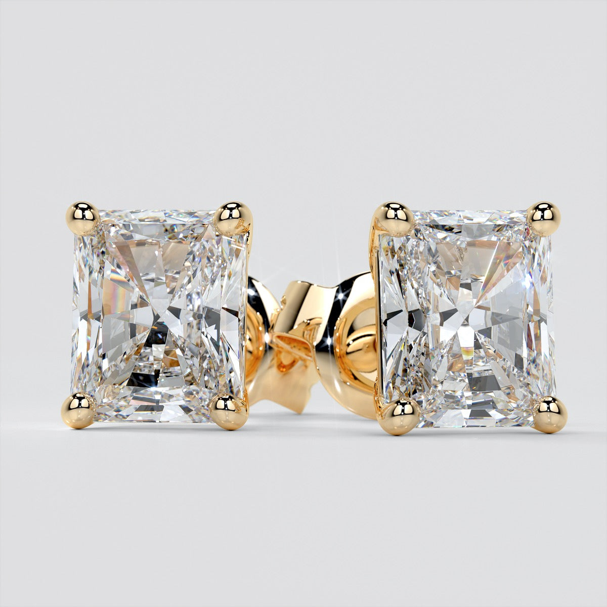 Lab Grown Diamond Radiant Cut Stud Earring – Sold as a Pair