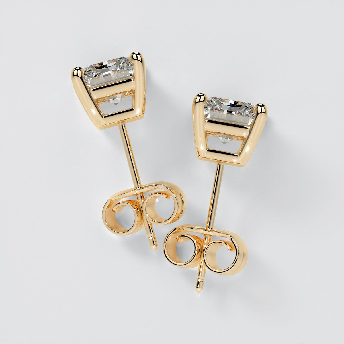 Lab Grown Diamond Radiant Cut Stud Earring – Sold as a Pair