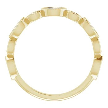 3/8 CTW Lab Grown Diamond Modern Deco Marquise Band
