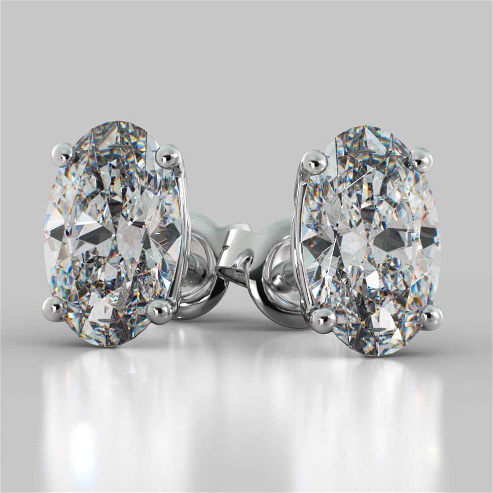 Lab grown Diamond Oval Cut Stud Earrings