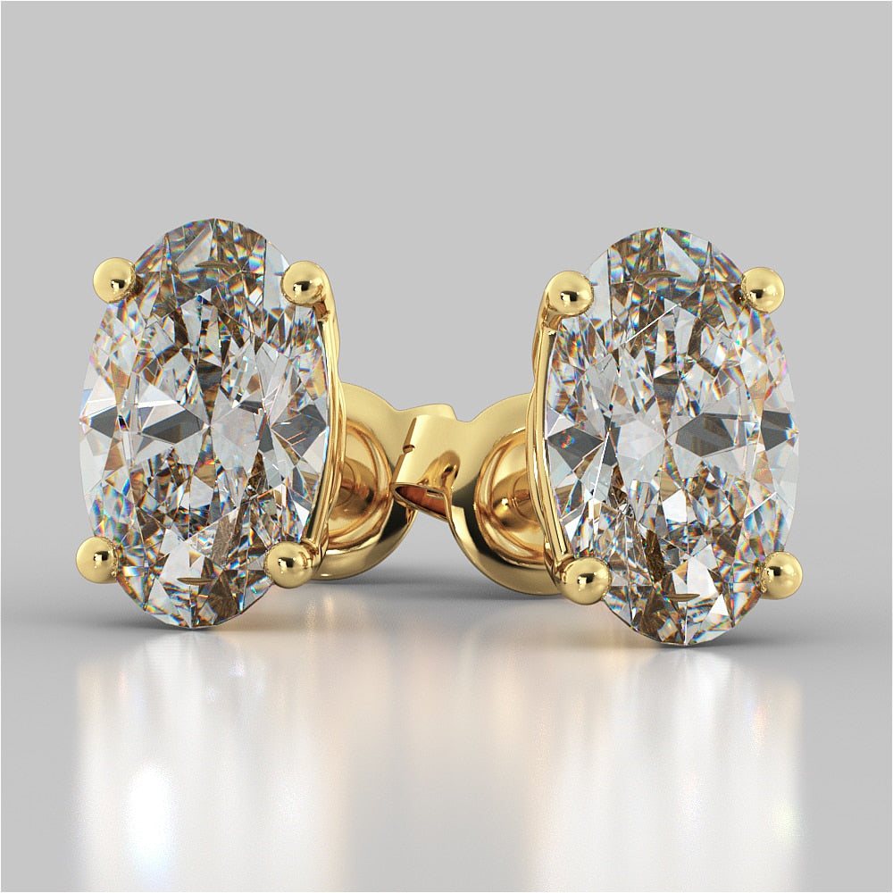 Lab grown Diamond Oval Cut Stud Earrings