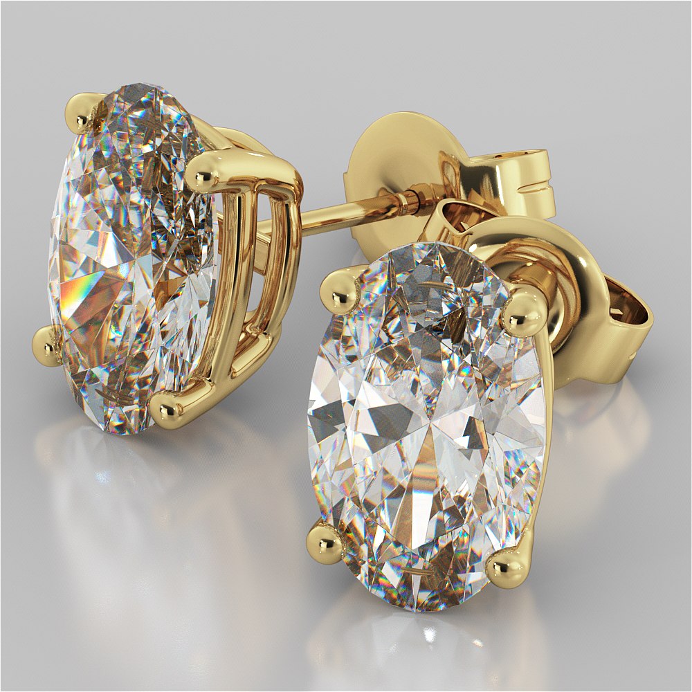 Lab grown Diamond Oval Cut Stud Earrings