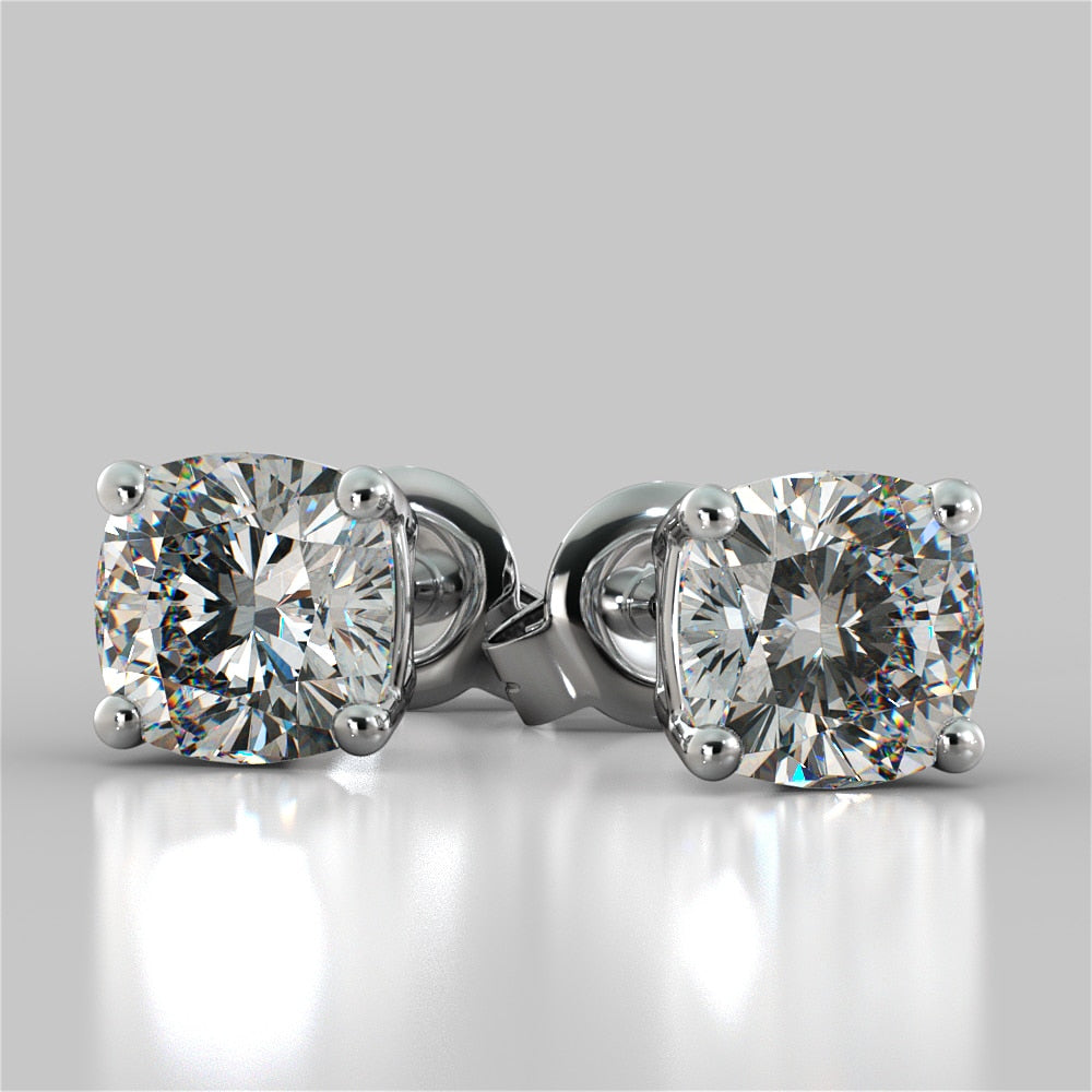 Lab Grown Diamond Cushion Cut Stud Earrings