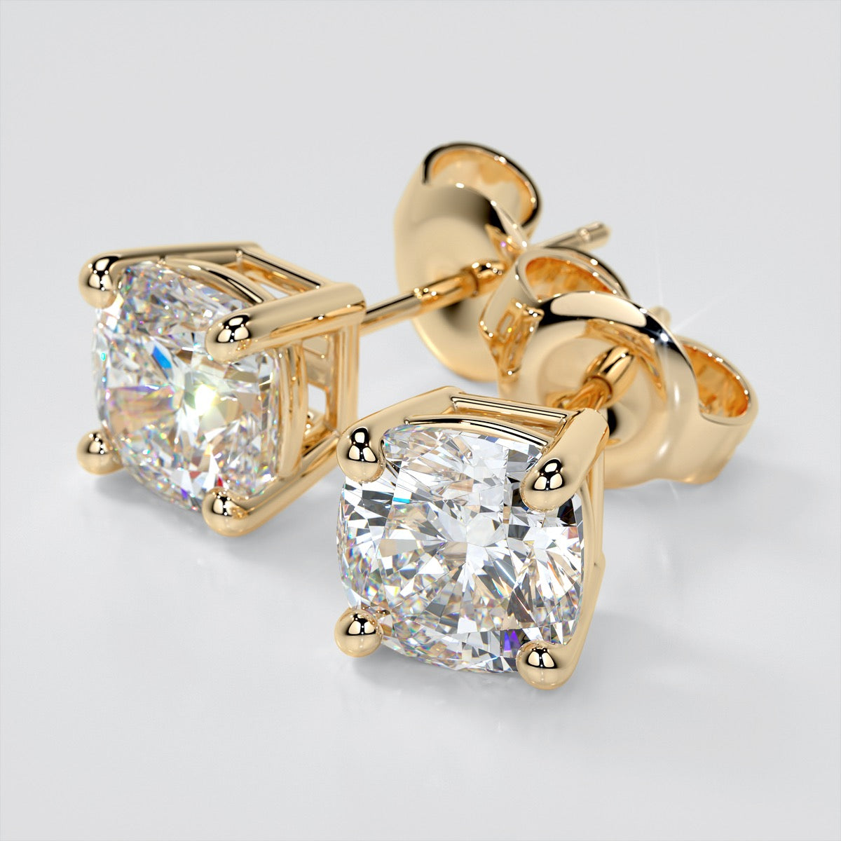 Lab Grown Diamond Cushion Cut Stud Earrings