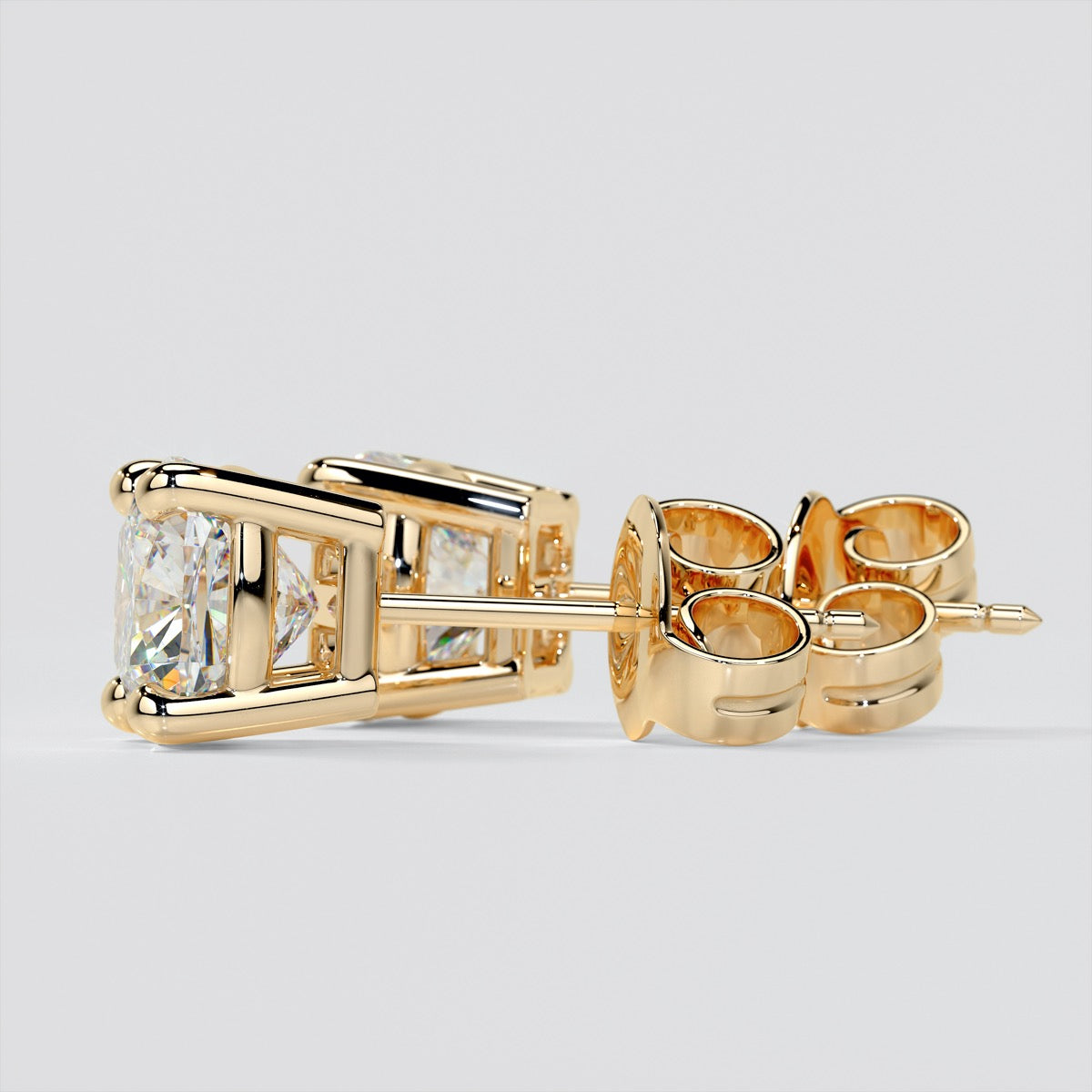 Cushion Cut Stud Earrings