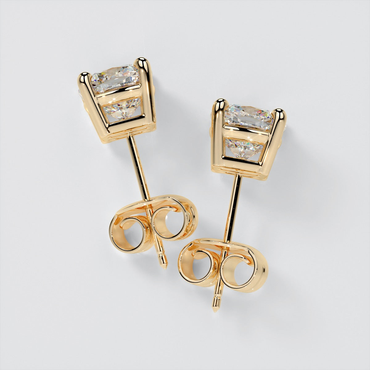 Lab Grown Diamond Cushion Cut Stud Earrings