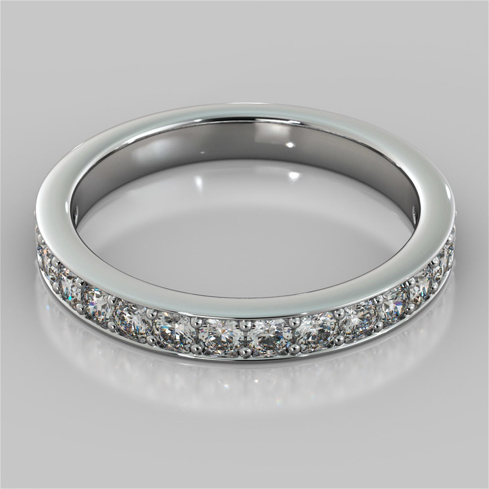 Lab Grown Diamond Oval Cut Cathedral Style Channel Engagement Ring With Accents