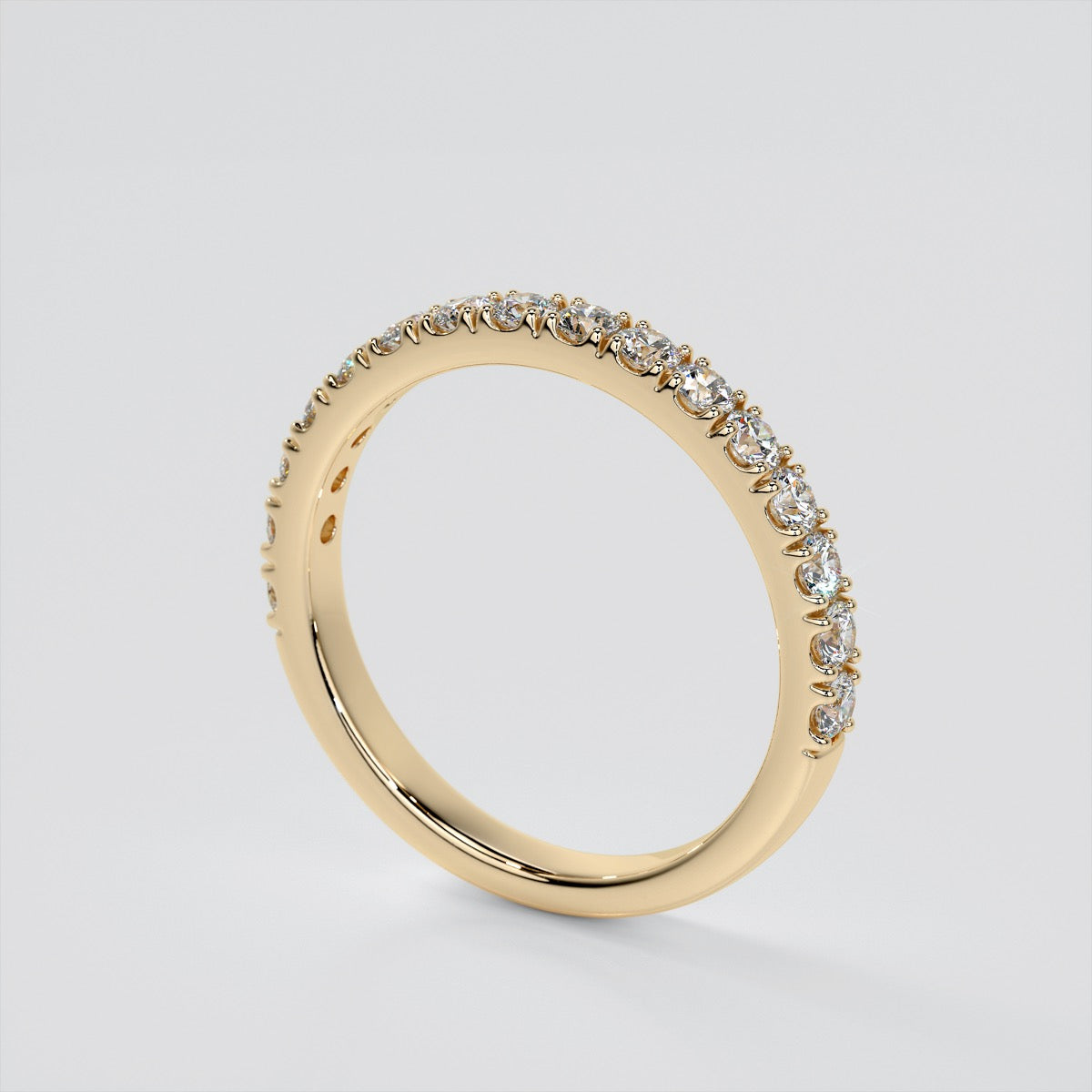 Oval Cut Cathedral Scallop Style Engagement Ring With Accents