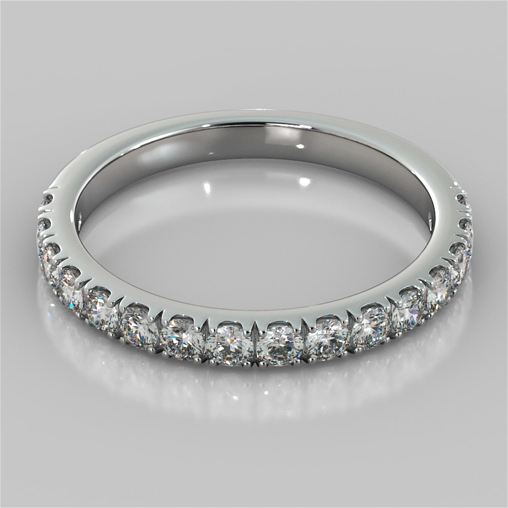 Princess Cut Cathedral Scallop Style Engagement Ring With Accents