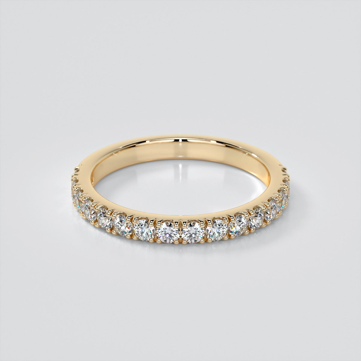 Lab Grown Diamond Emerald Cut Cathedral Scallop Style Engagement Ring With Accents