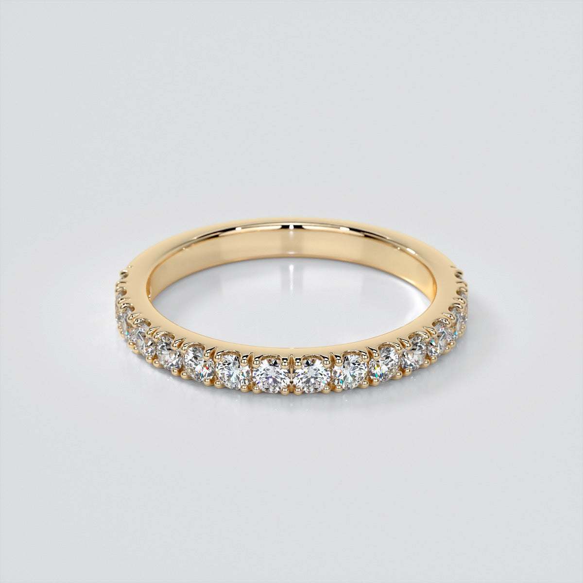 Lab Grown Diamond Radiant Cut Cathedral Scallop Style Engagement Ring With Accents
