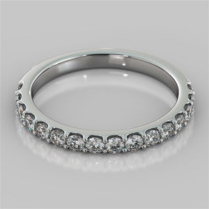 Round Cut Scallop Style Wedding Band