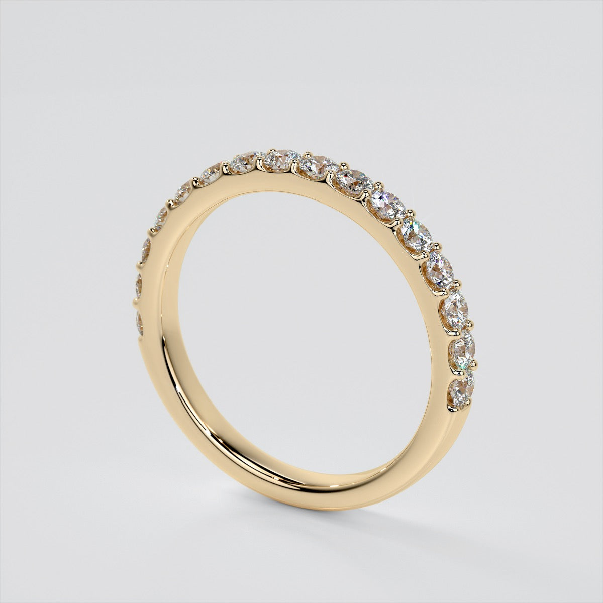 Round Cut Accented Cathedral Style Wedding Set With 2 Matching bands