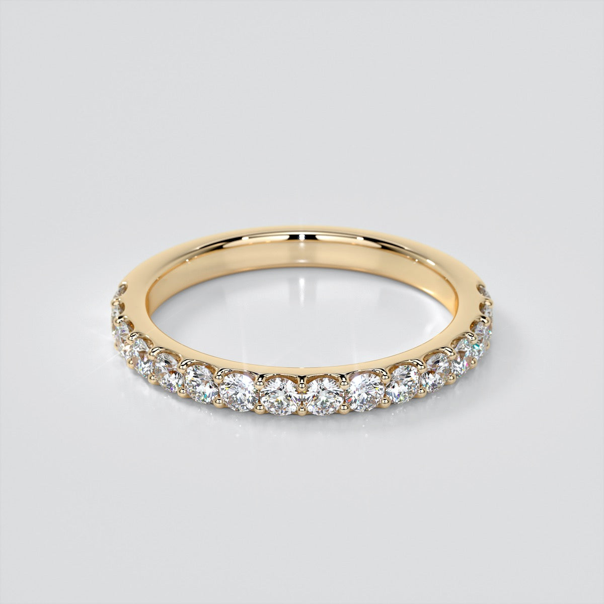 Round Cut Scallop Style Wedding Band