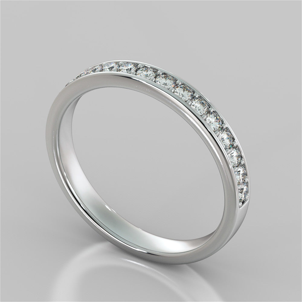 2.5Ct Princess Cut Lab Grown Diamond Engagement Ring  With Accents