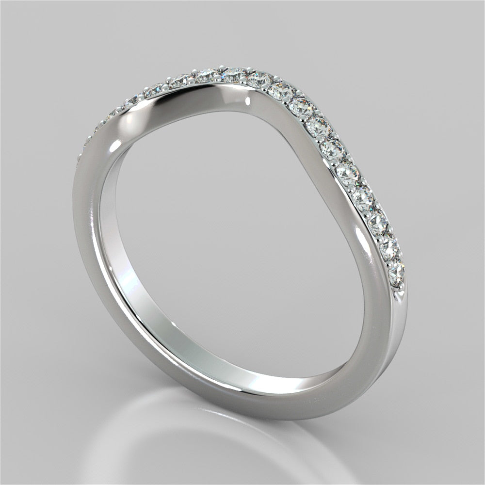 Round Cut Contoured Wedding Band