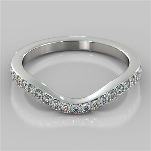 Round Cut Contoured Wedding Band