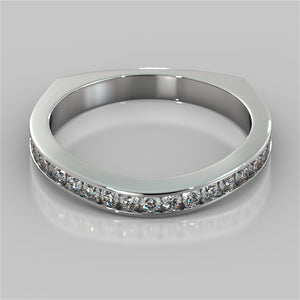 Euro Style Channel Set Wedding Band