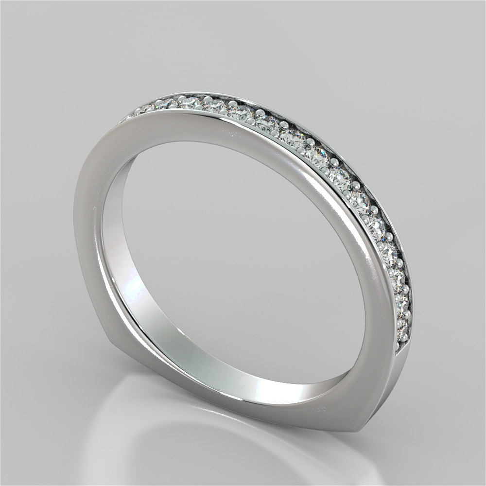 Euro-Style Channel Set Wedding Band