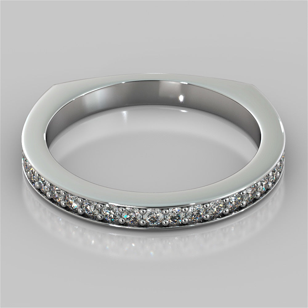 Euro-Style Channel Set Wedding Band