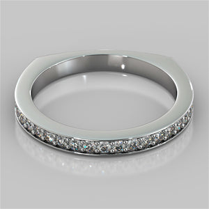 Euro-Style Channel Set Wedding Band