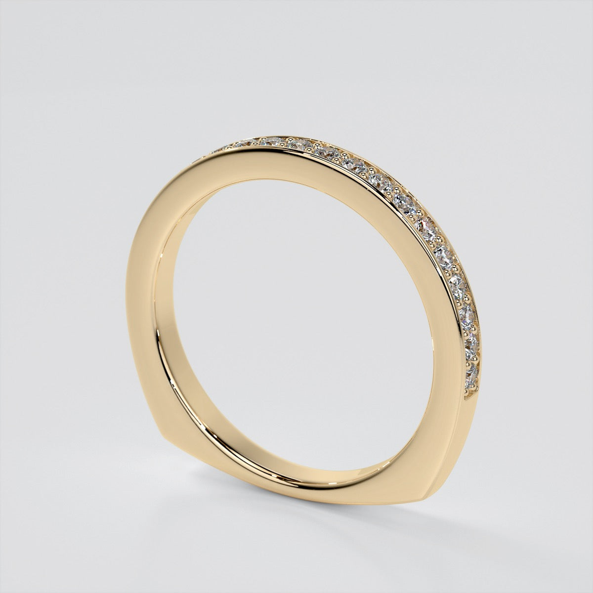 Princess Cut Euro Style Wedding Set With 2 Matching Bands
