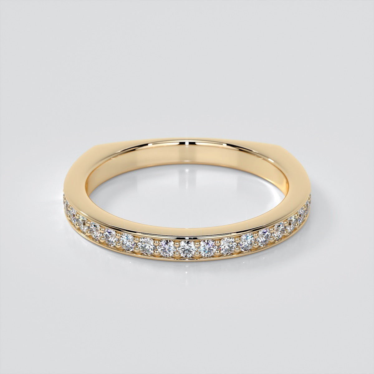 Euro-Style Channel Set Wedding Band
