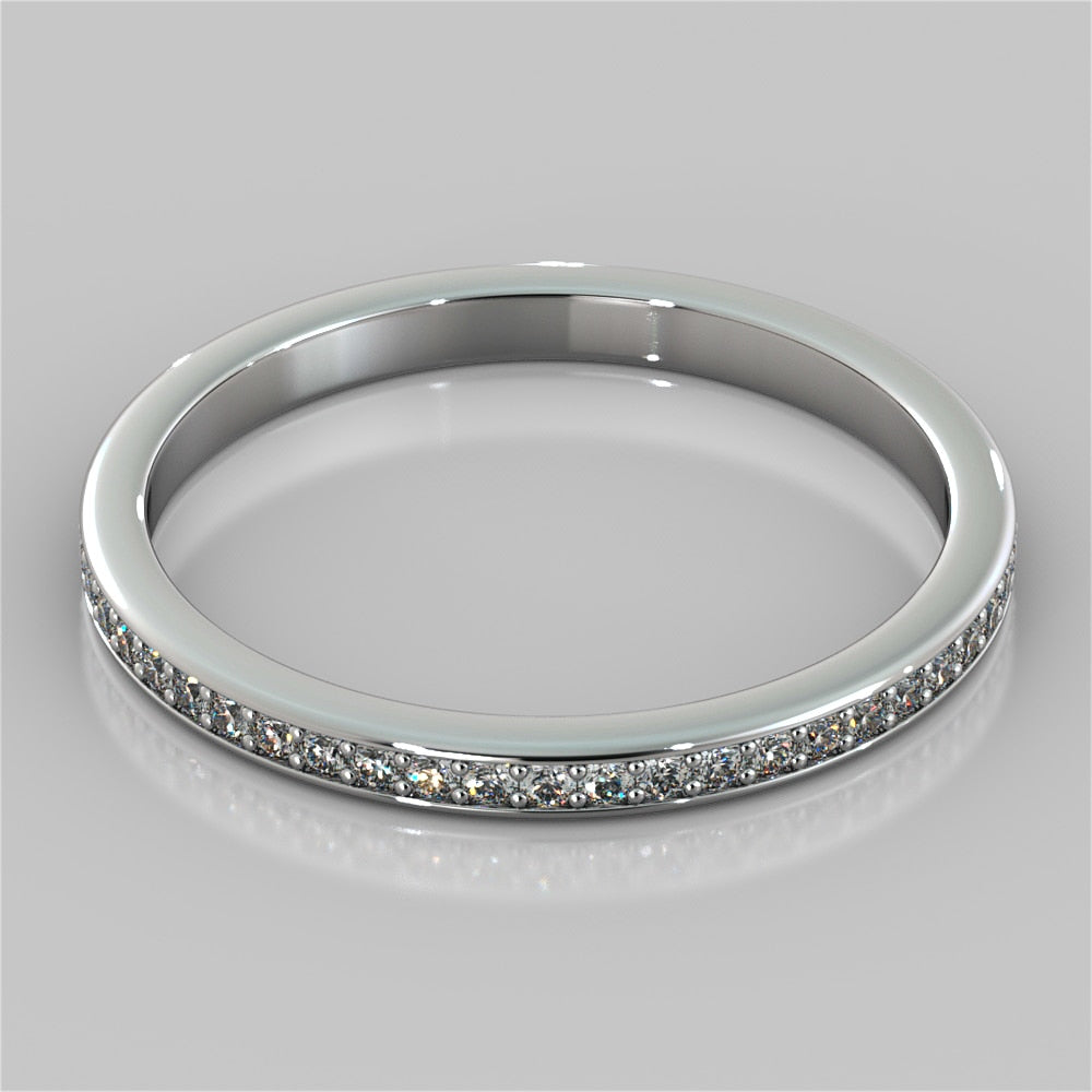 Princess Cut Pavé Style Halo Engagement Ring