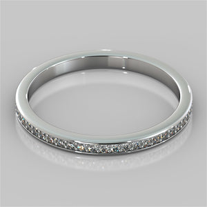 Half Round Beveled Wedding Band
