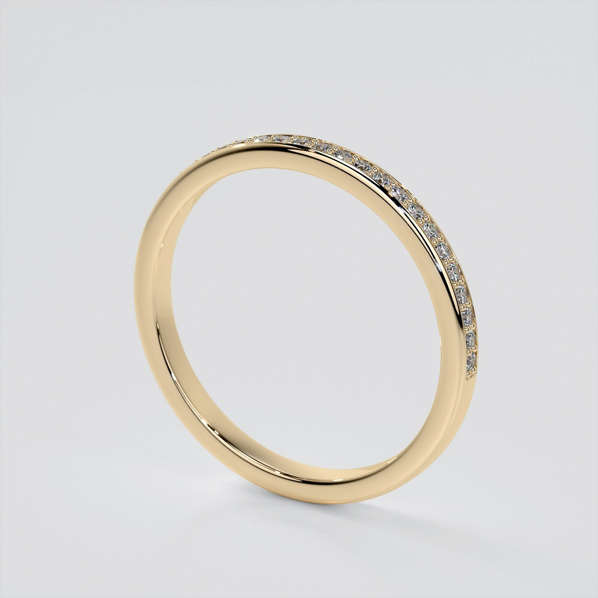 Princess Cut Pavé Style Halo Wedding Set With 2 Matching Bands