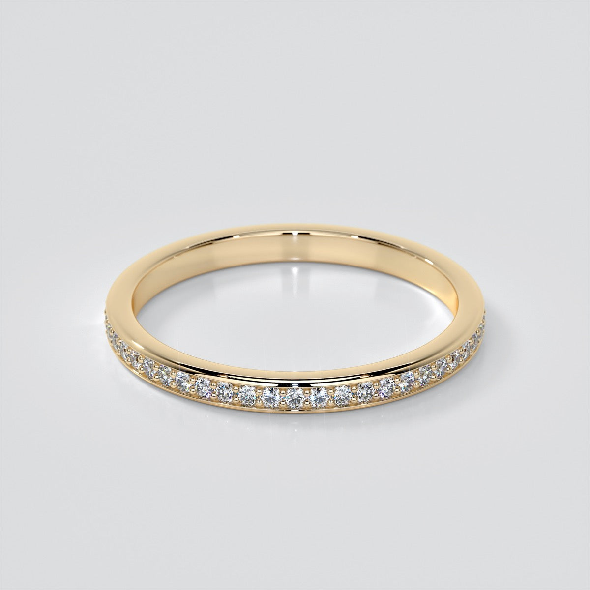 Princess Cut Pavé Style Halo Wedding Set With 2 Matching Bands
